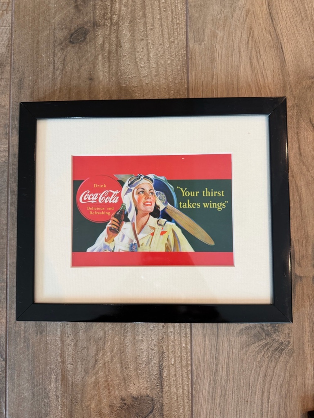 Set of 3 Framed & Matted Vintage Coca Cola Postcards - Picture 4 of 5
